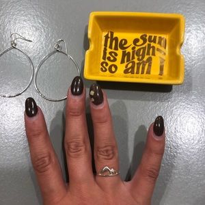 925 Silver Mountain Ring & Hoops + FREE Tray